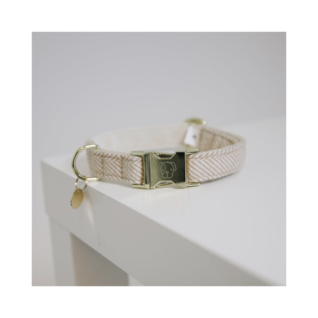 Halsband WOOL Beige 2 - Kentucky Dogwear