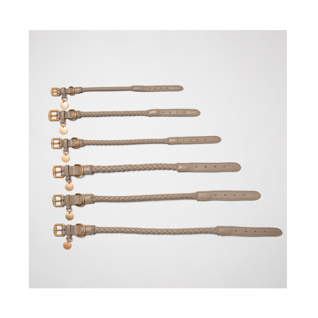 Größenvergleich Halsband FERDINANDO lazy taupe - 2.8 designs for dogs