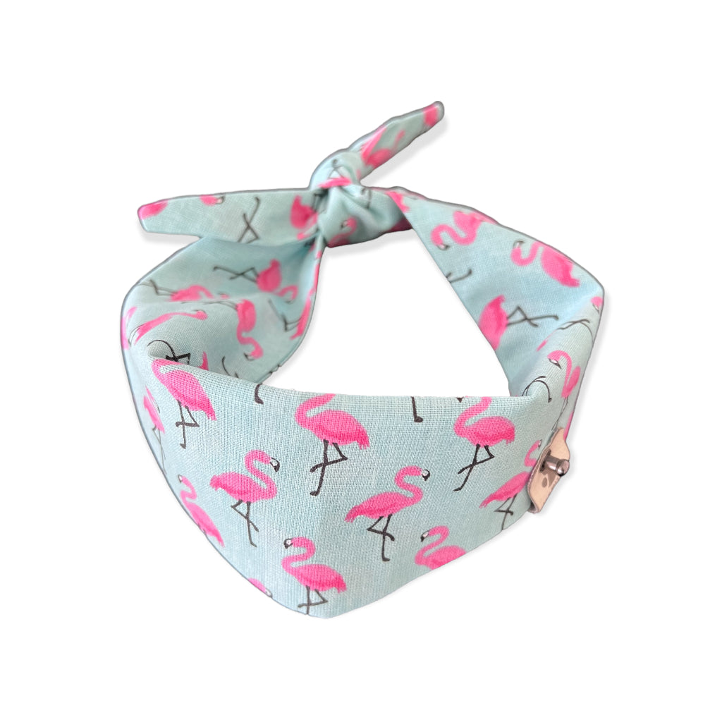 Halstuch für Hunde aus Musselin flamingo - LOVIN'DOG