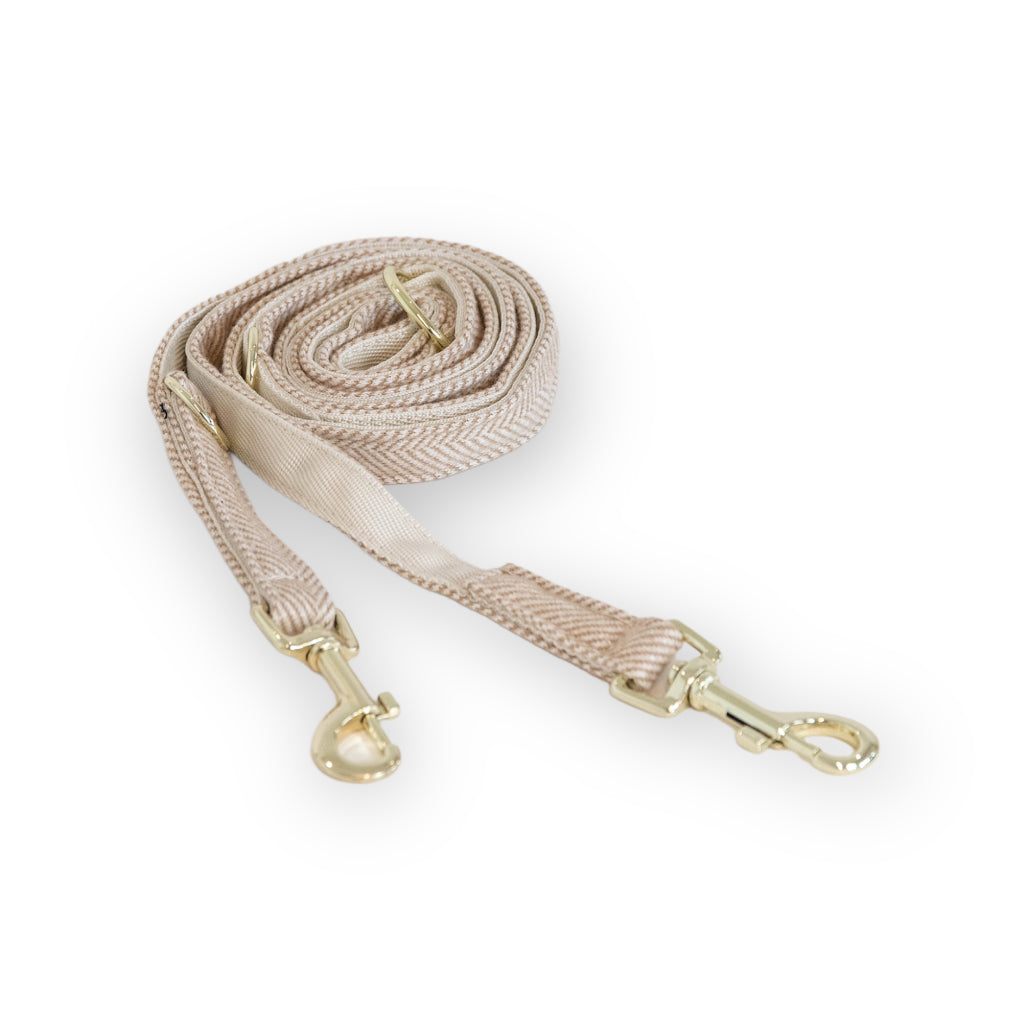 Hundeleine verstellbar WOOL Beige - Kentucky Dogwear