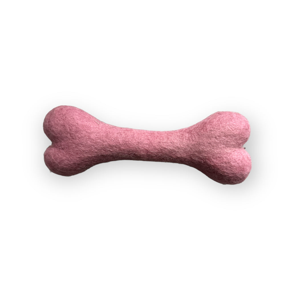 Knochen aus 100% Wollfilz PINK-BERRY