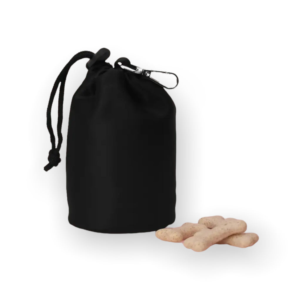 Leckerlibeutel mit Kordelzug black uni - Cocopup London