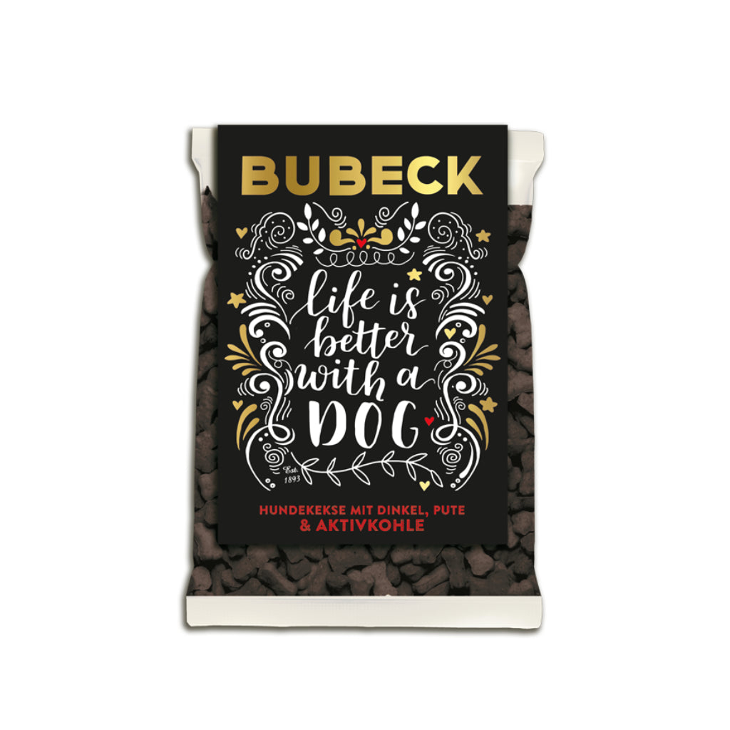 life is better with a dog - The dark side of Bubeck - Hundekuchen mit Dinkel & Aktivkohle - BUBECK