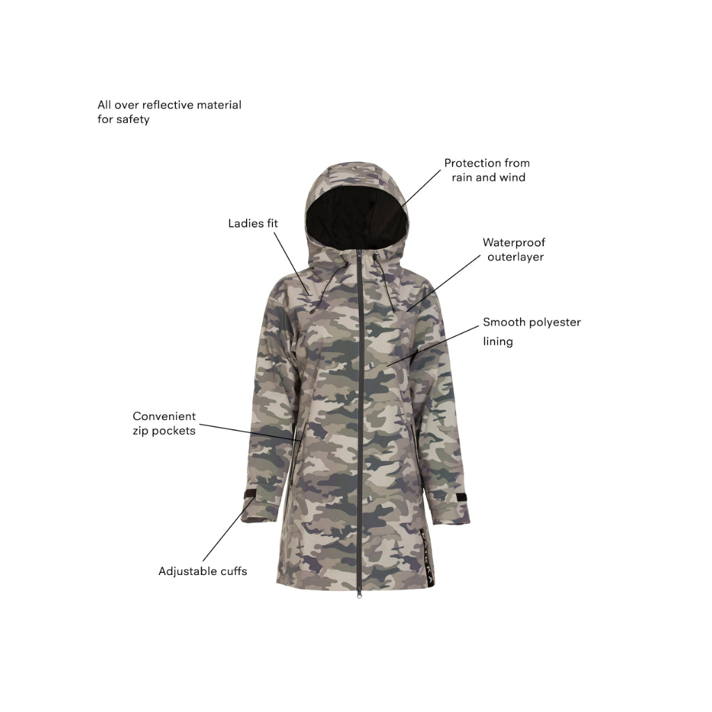 Details Regenmantel Damen Visibility Camouflage - PAIKKA