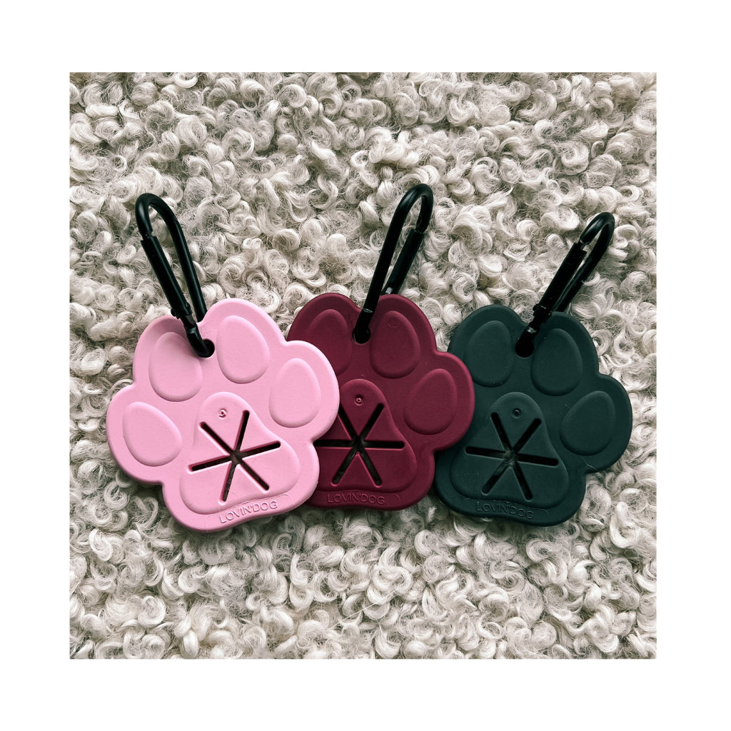 Kotbeutelhalter PFOTE pink-berry, bordeaux, darkgreen - LOVIN'DOG