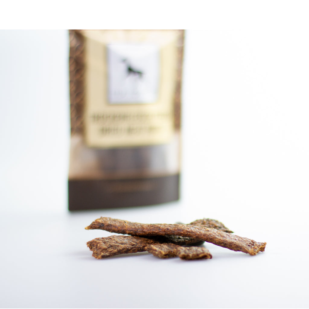 Nahaufnahme Trockenfleisch Streifen Pferd - LILA LOVES IT