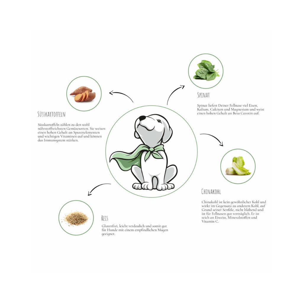 Vitaminchen Gemüse Knochen Zutaten - GREEN PAWLY