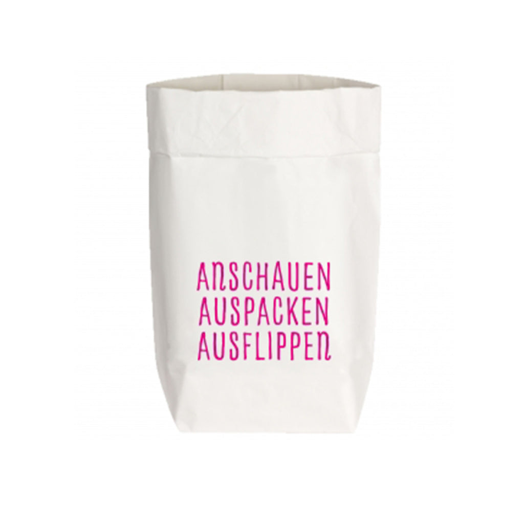 PaperBag small weiss ANSCHAUEN AUSPACKEN AUSFLIPPEN - 17;30