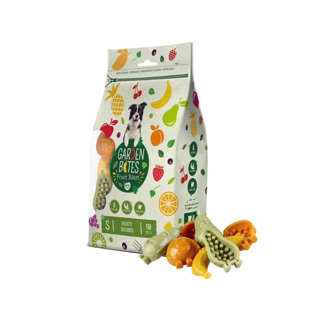 Dental Kausnack Freche Früchte Garden Bites Fruity Friends Klein - DUVO+