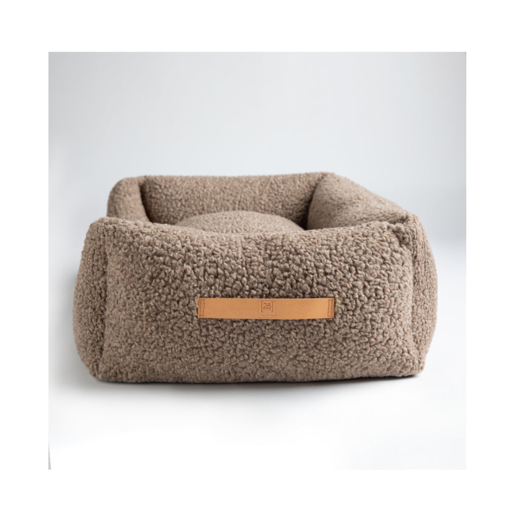 Seitenansicht Hundebett HENRI Bouclé Wolle NATURAL BROWN - 2.8 designs for dogs