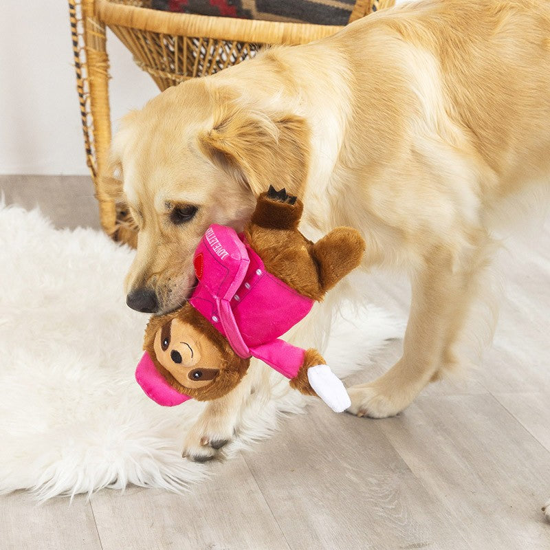 Hund mit Kuscheltier Faultier Love on delivery 2 - PetShop by Fringe Studio