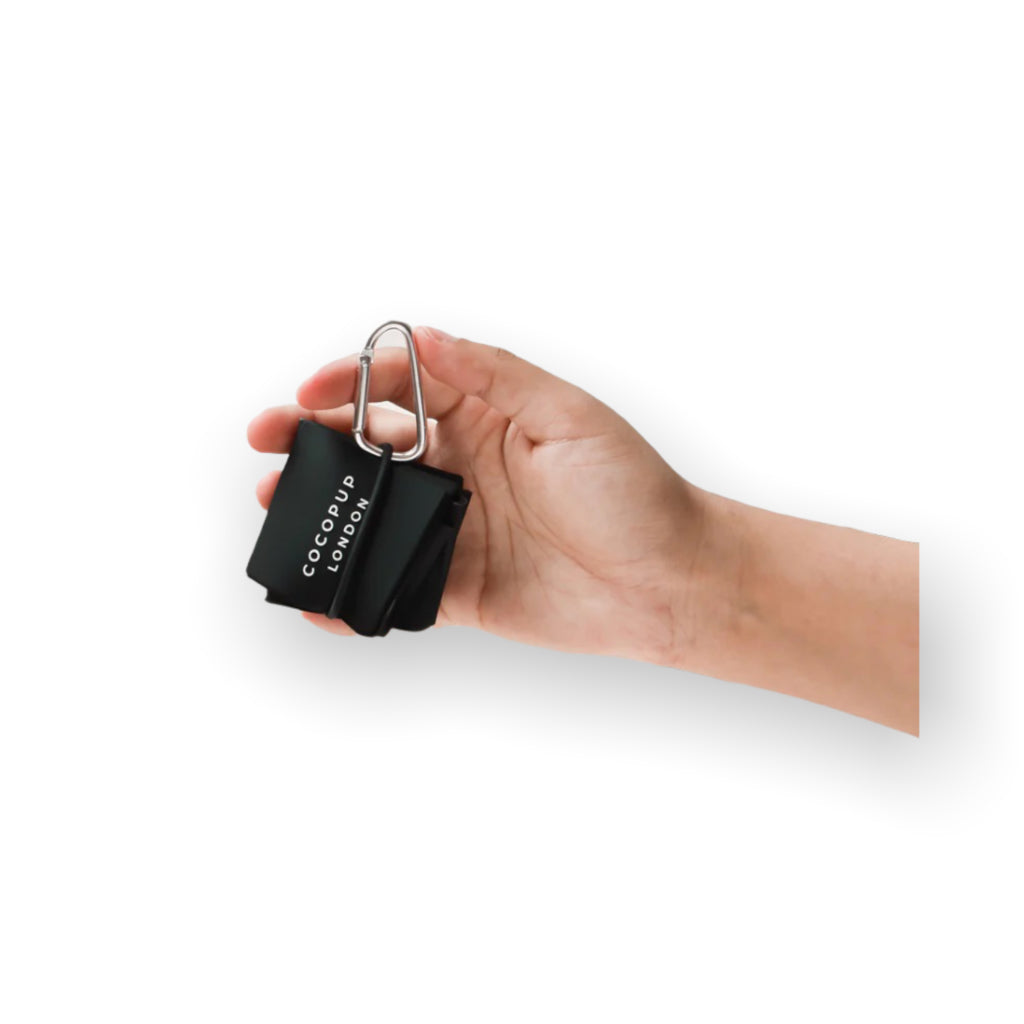 Silikon Napf gefaltet für unterwegs BLACK - COCOPUP LONDON
