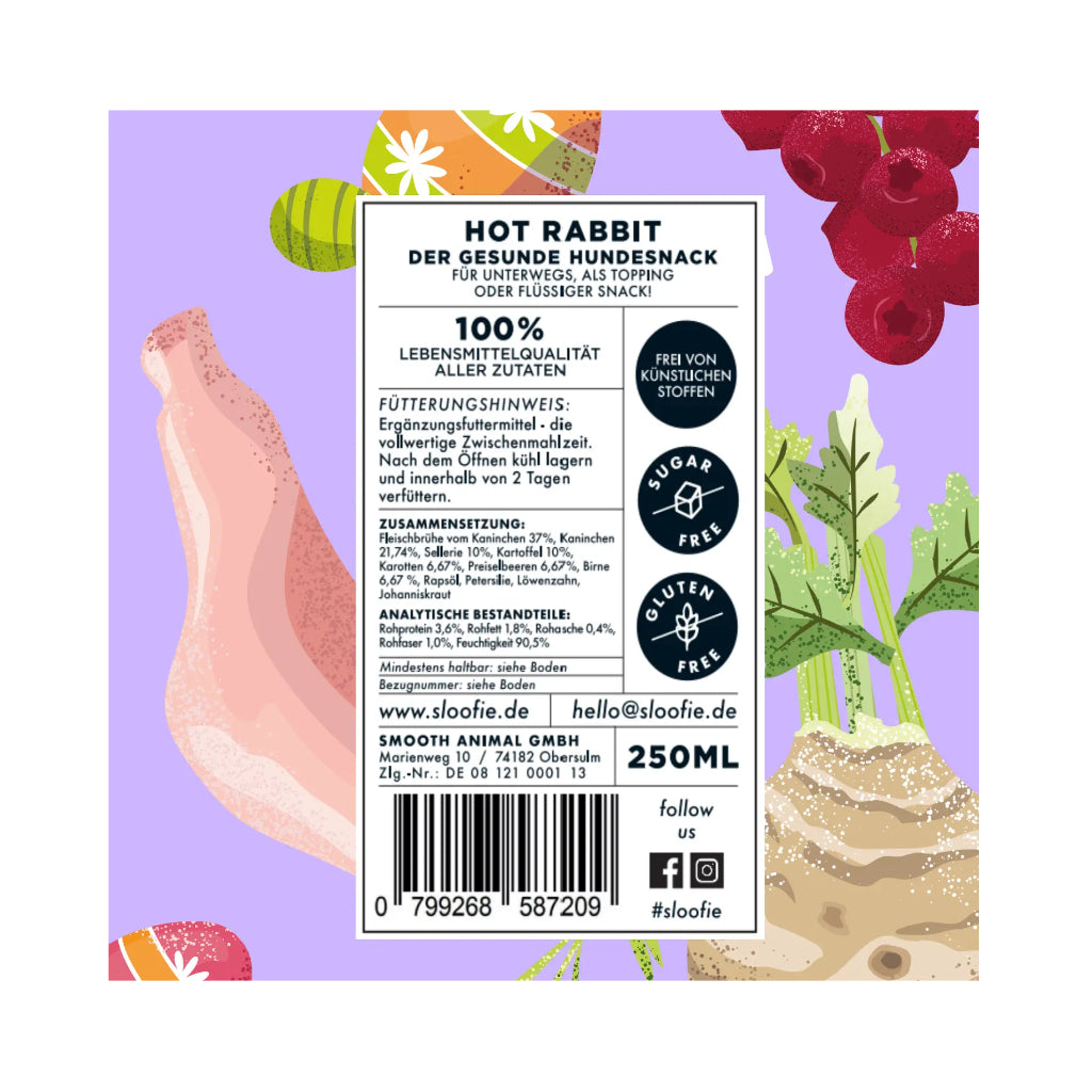 Zusammensetzung HOT RABBIT Osterspecialedition - Sloofie Huendesmoothie