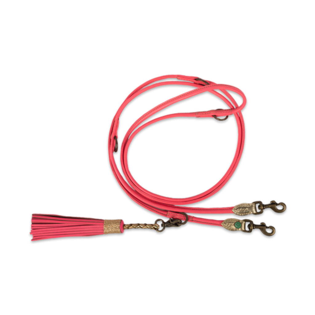 Hundeleine Leder PRETTY PINK extra lang verstellbar - DWAM