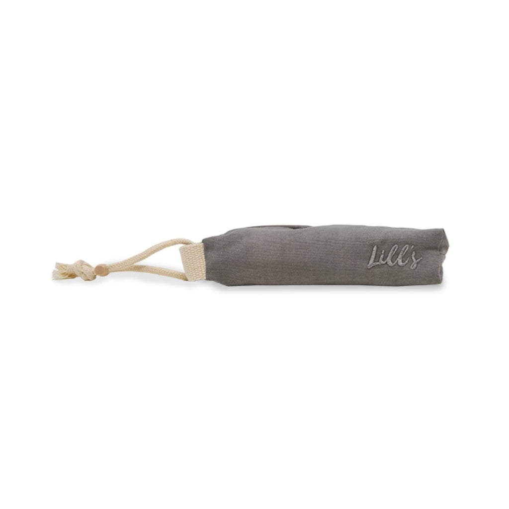 Seitenansicht Futter Dummy "Clara" aus Bio-Canvas STONE GREY - lill's