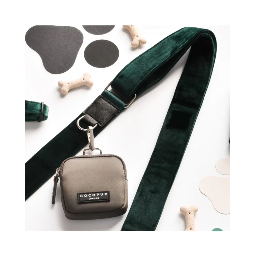 Ersatz-Taschenriemen VELVET EDITION green zur Gassitasche Dog Walking Bag - COCOPUP London