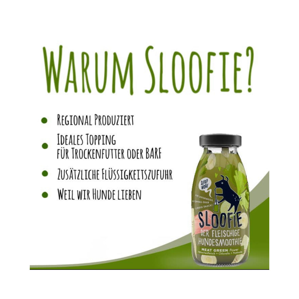 Warum Sloofie Hundesmoothie - MEAT GREEN Power