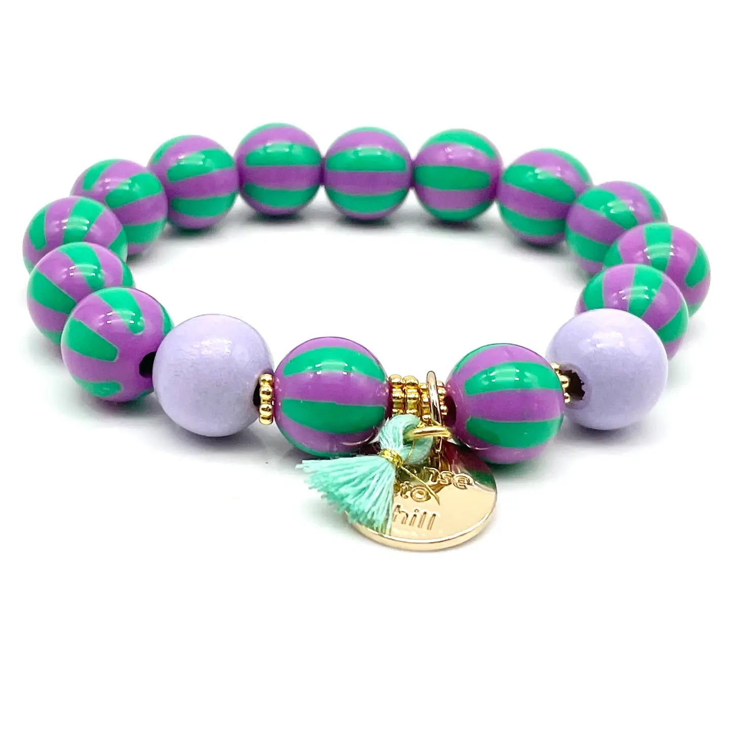 Armband SWEET CANDY WOOD elastisches Perlenarmband