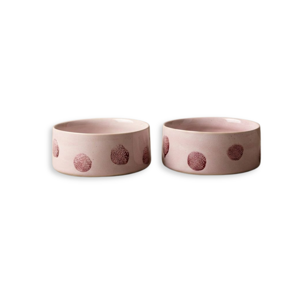 2-teiliges Set Hundenapf POP DOT Rosa - egg back home