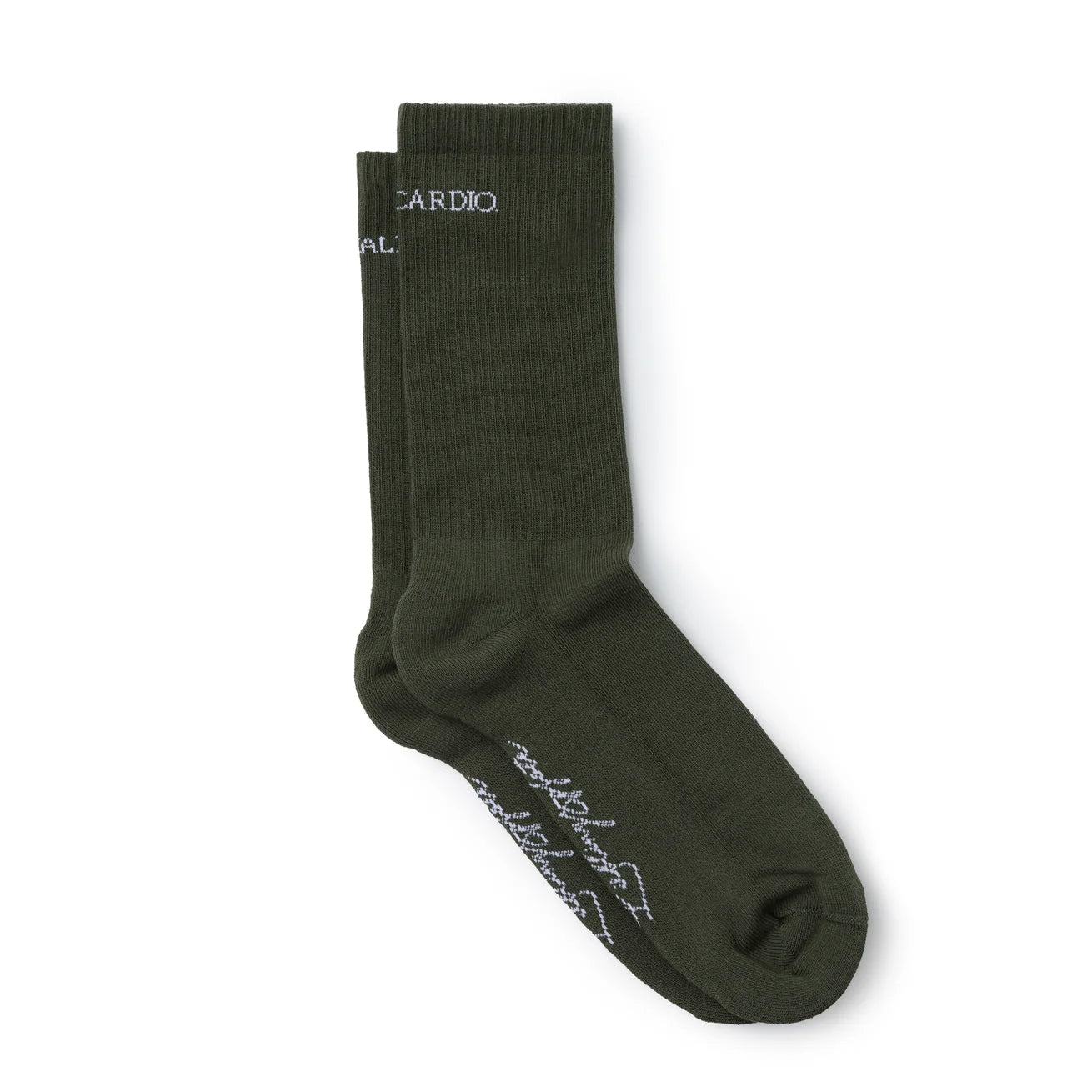 Lieblingspfote Socken "DOG WALKING IS MY CARDIO" Oliv