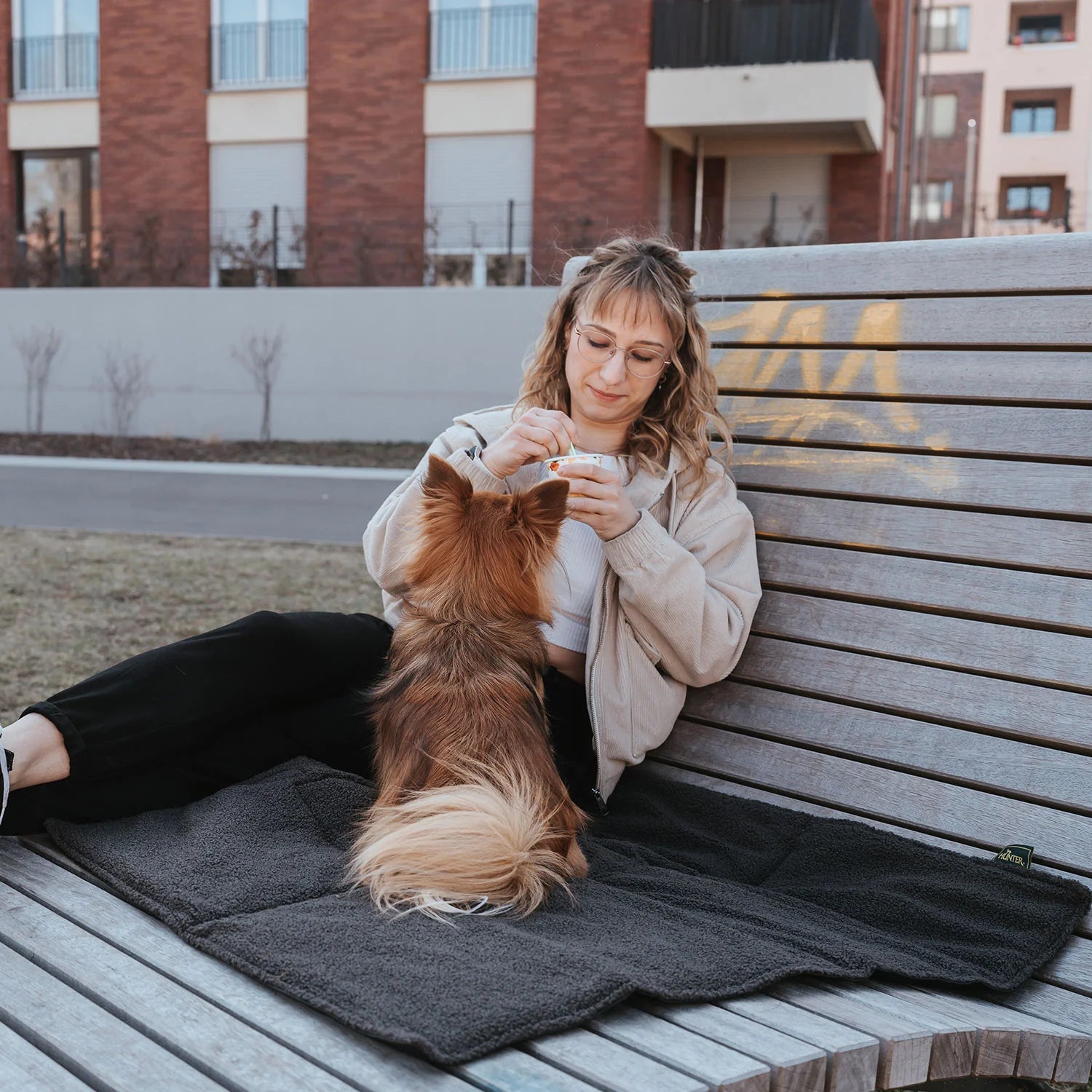Faltbare Hunde-Reisedecke SEOUL Schwarz