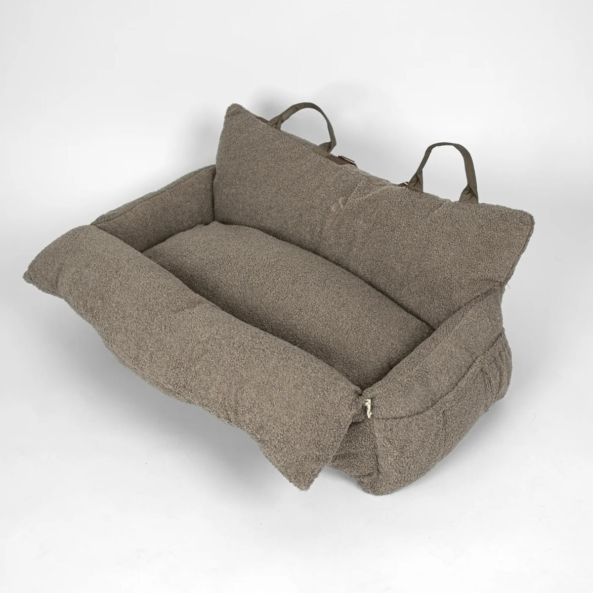 Lara Autositz XXL TEDDY Taupe tragbare Tasche