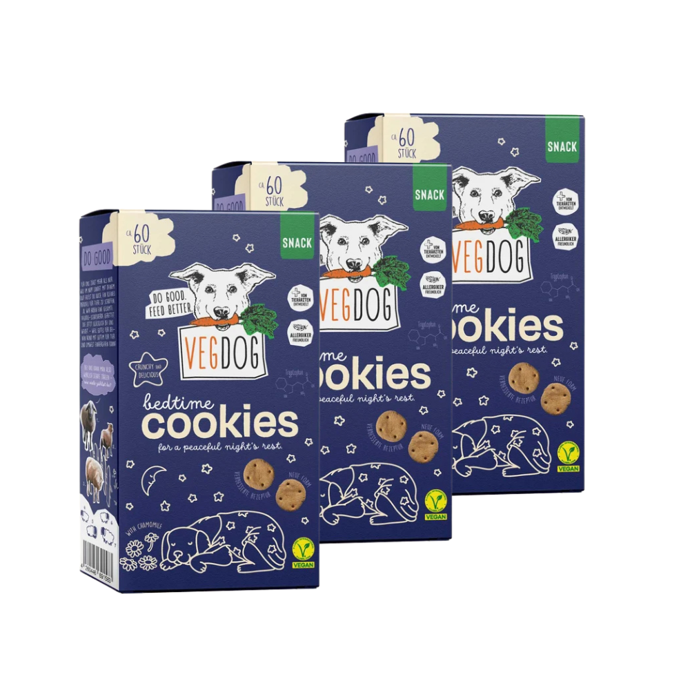 3er Pack VEGDOG Bedtime Cookies Hundekekse