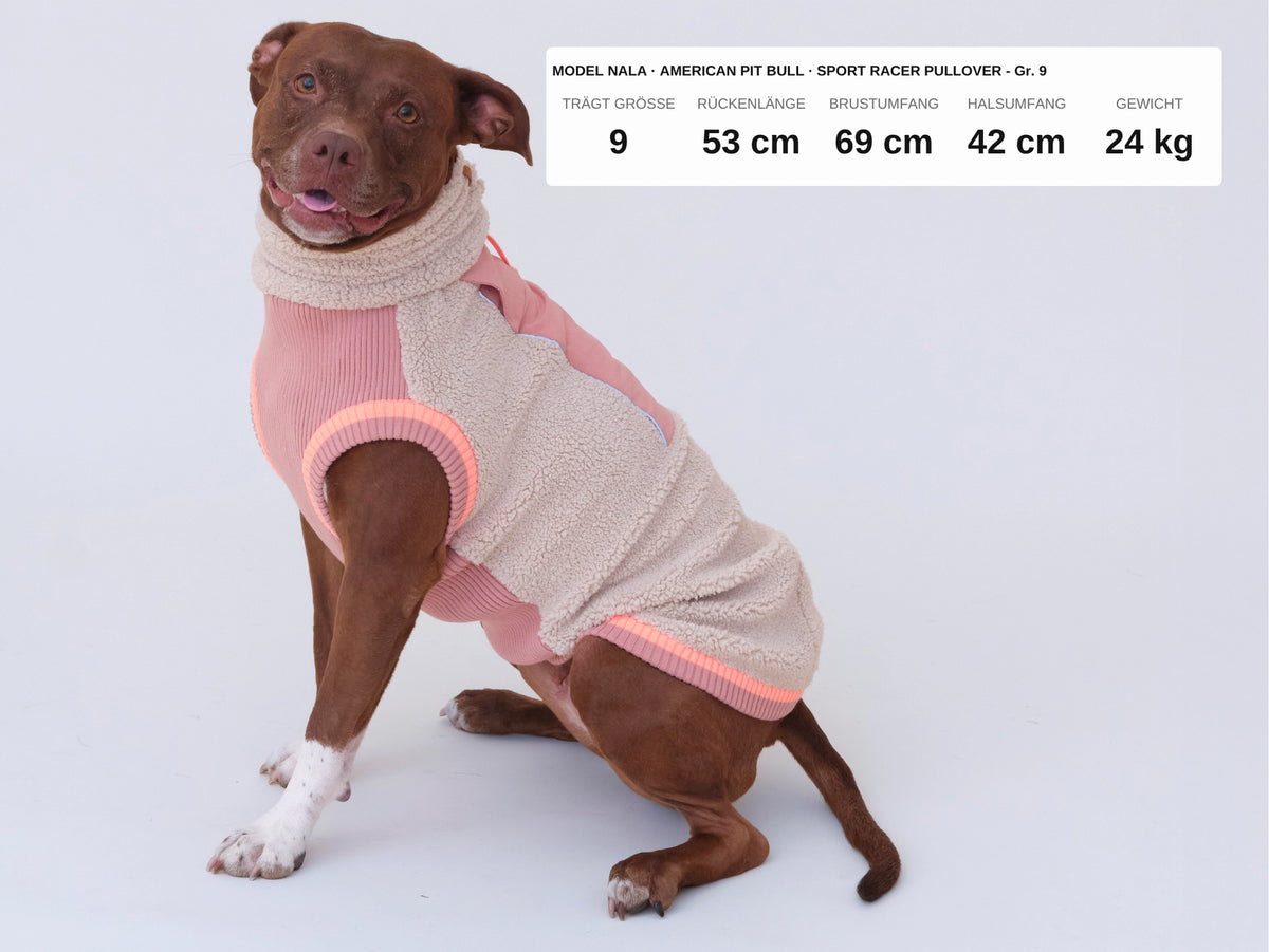 lumiies® Sport Racer Hundepollover aus Teddy-Sherpa-Fleece