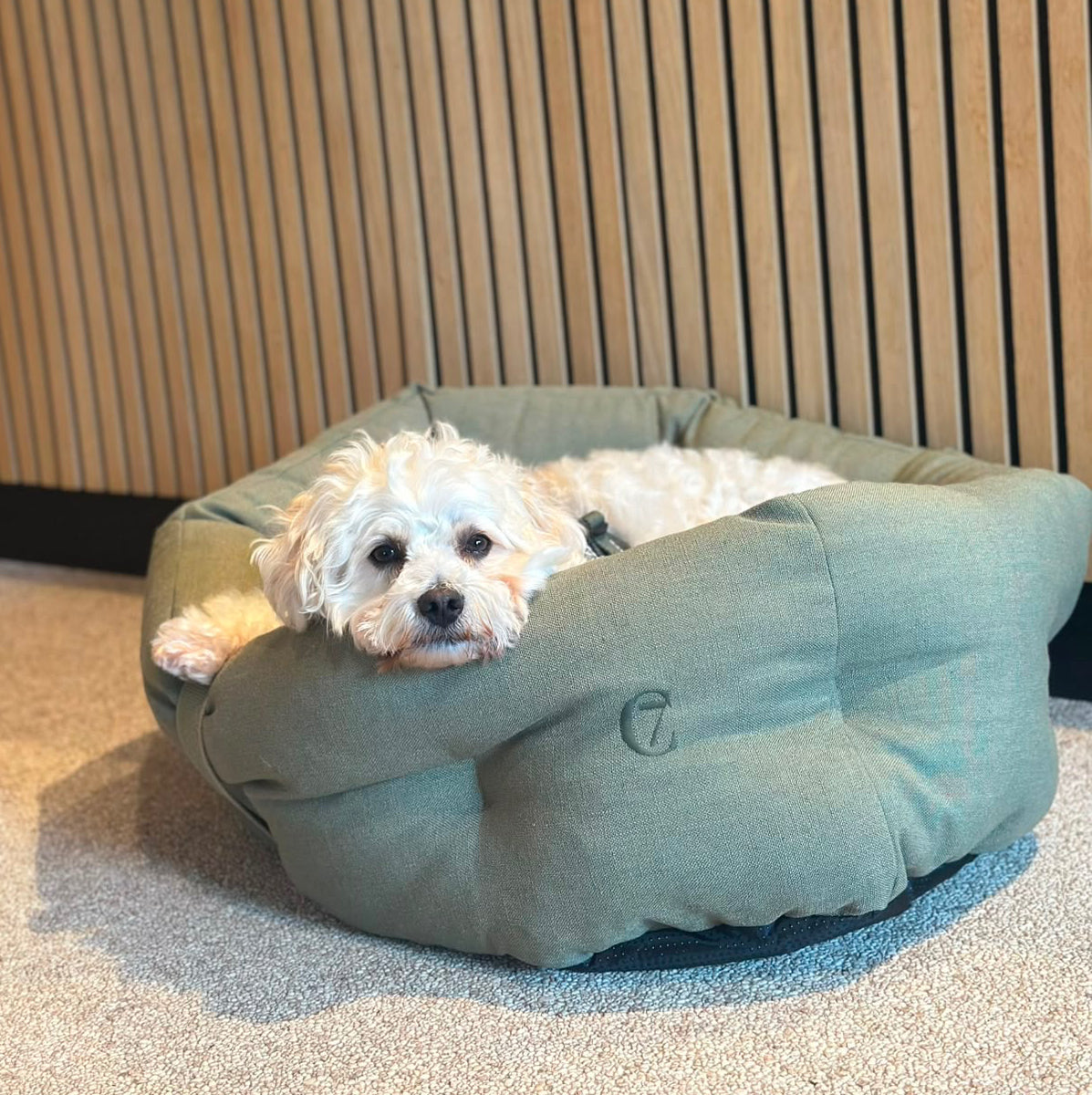 Cloud7 LTTL Hundebett Snoozy Linen-Mix Moss