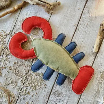 Hundespielzeug Hummer aus robustem Baumwoll-Canvas mit Kokosfaser