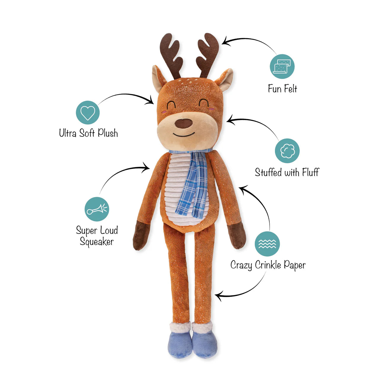 Hundespielzeug Rentier Dashin' Around 72 cm | XXL