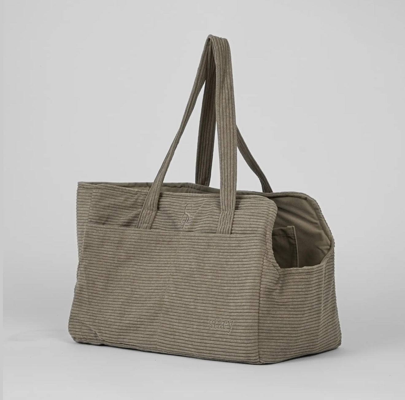 Hundetragetasche Vilda Cord Taupe