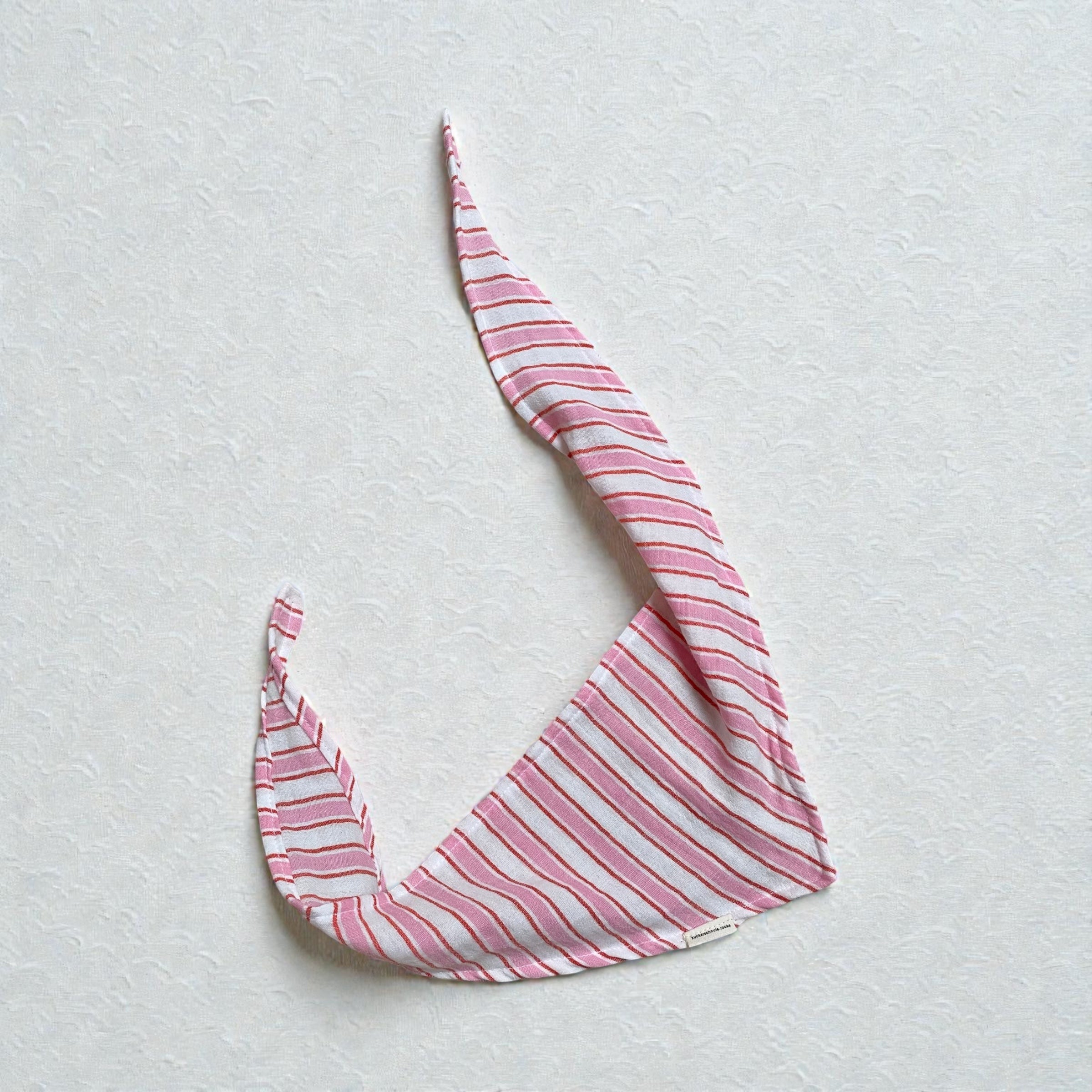 Bandana Musselin Rosa Streifen