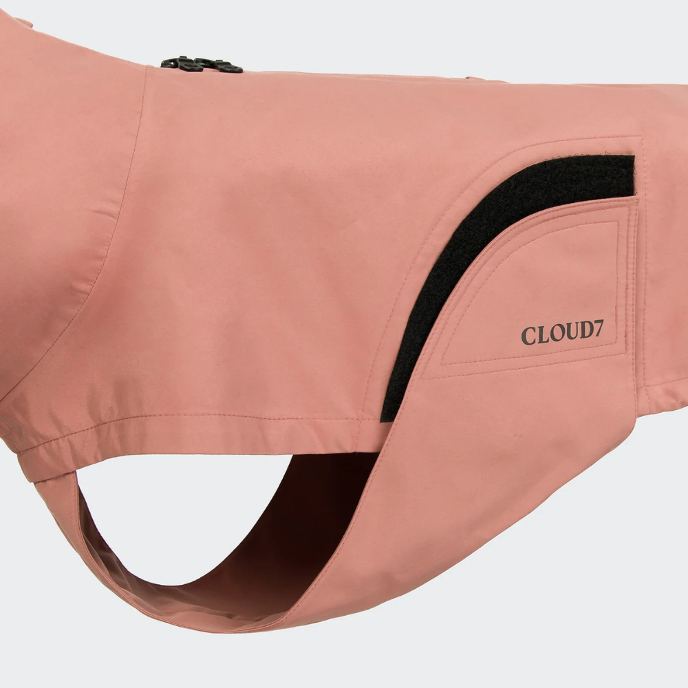 Bauchschutz mit Klettverschluss Cloud7 Hunderegenmantel Dublin 2.0 Faded Rose