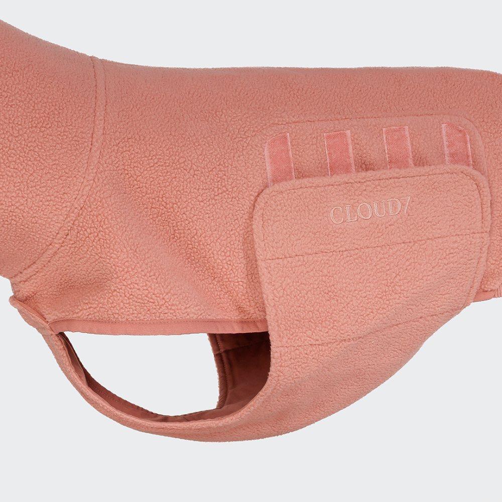 Bauchschutz mit Klettverschluss Cloud7 Hundepullover Dackel Fleece Derby 2.0 Faded Rosé