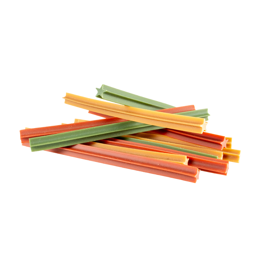 Beispielinhalt Dental Kausnack Garden Bites Sticks Größe S - duvo+