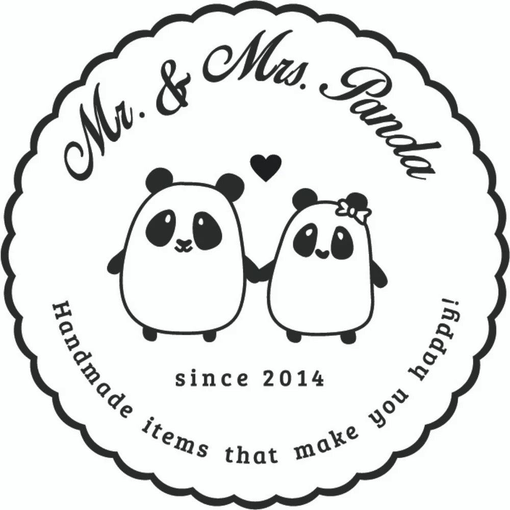 Handmade Logo Mr. und Mrs. Panda Edition - Osterkekse - Leckerli - Mitbringsel - BUBECK