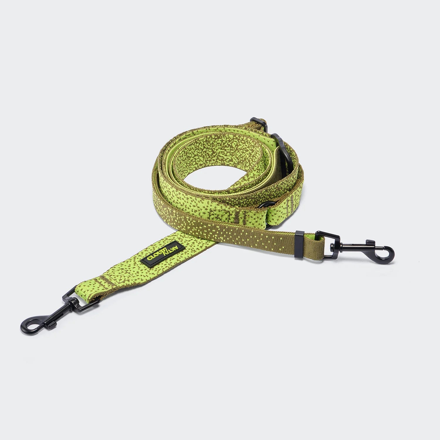 Cloud7 AKTIV Handsfree Hundeleine L-3 Knit Khaki / Neon Green