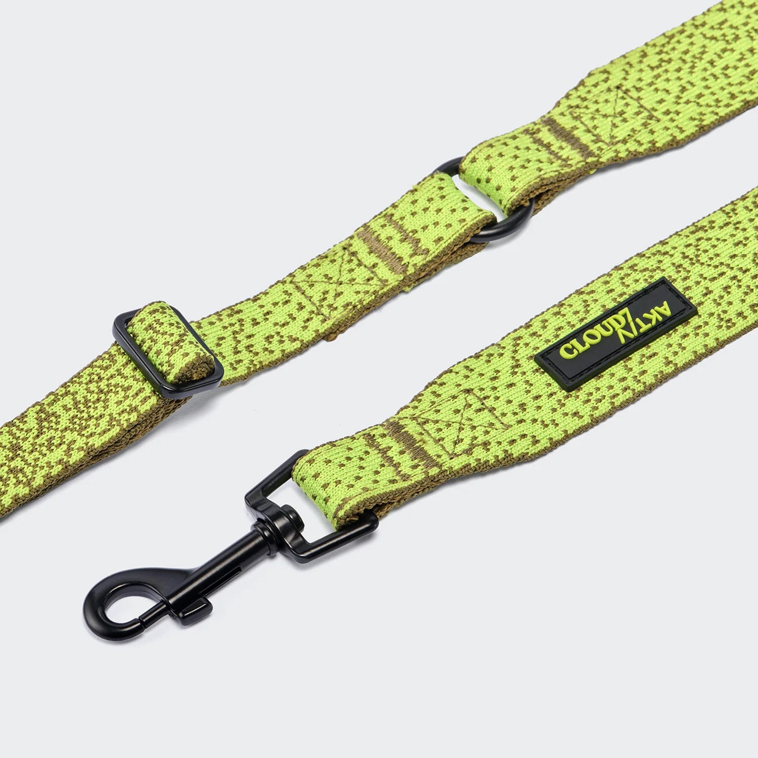 Cloud7 AKTIV Handsfree Hundeleine L-3 Knit Khaki / Neon Green