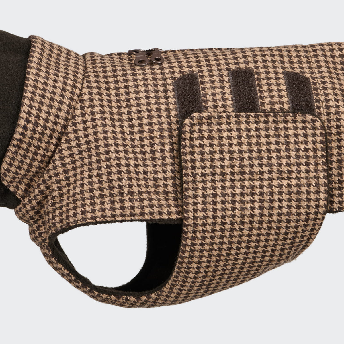 Cloud7 Hundemantel DACKEL Brooklyn Houndstooth Bauchschutz mit Klettverschluss