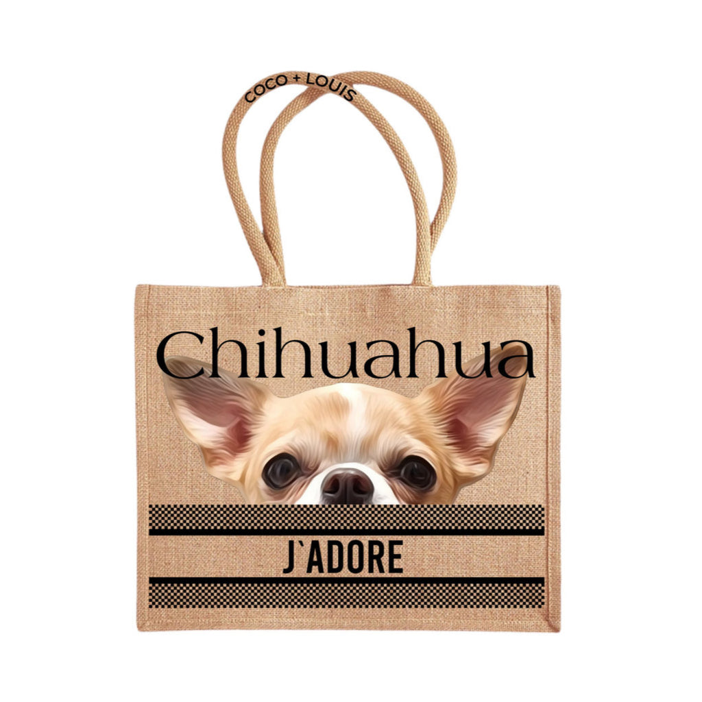 COCO + LOUIS Shopper mit Hundemotiv Chihuahua hell