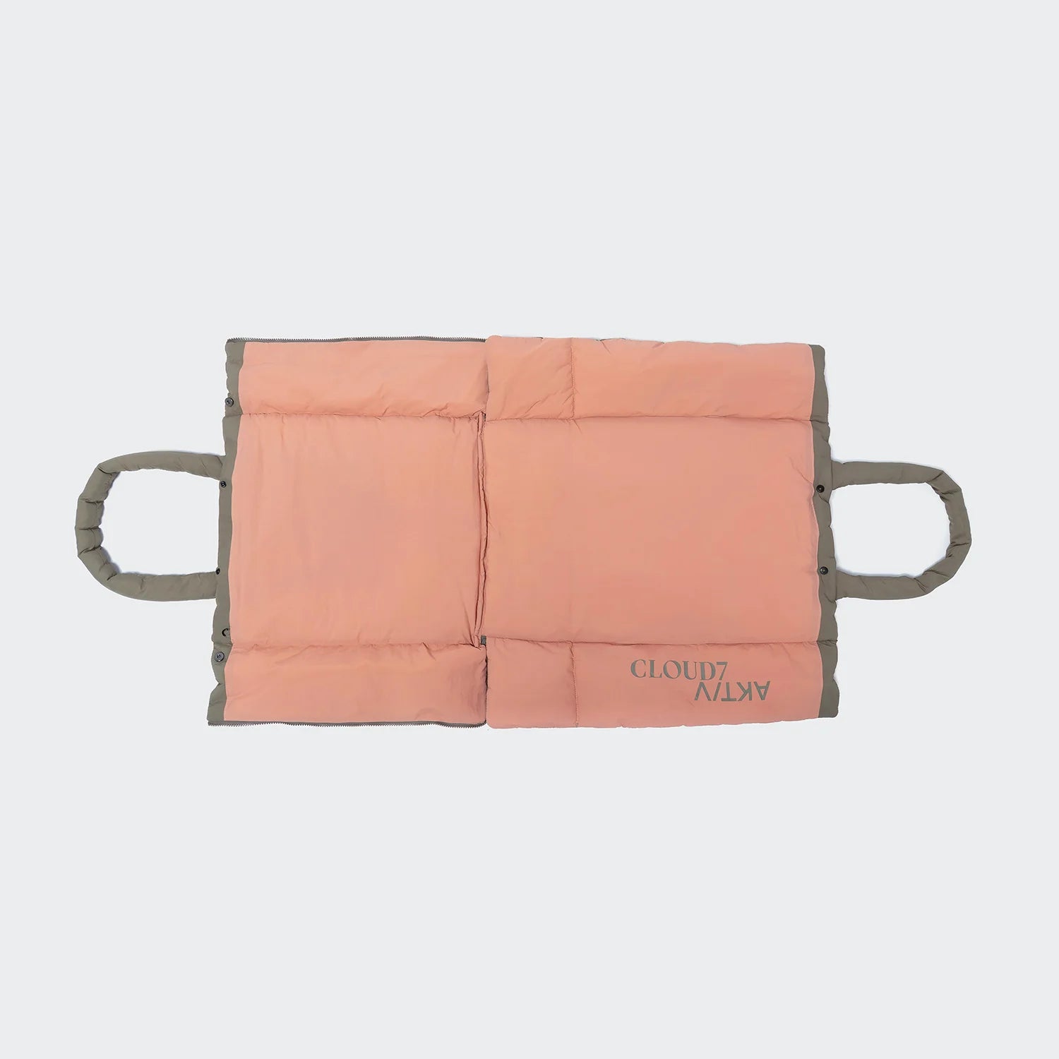 Cloud7 Hundereisebett & Tote Bag AKTIV Puffer Dart Khaki Peach