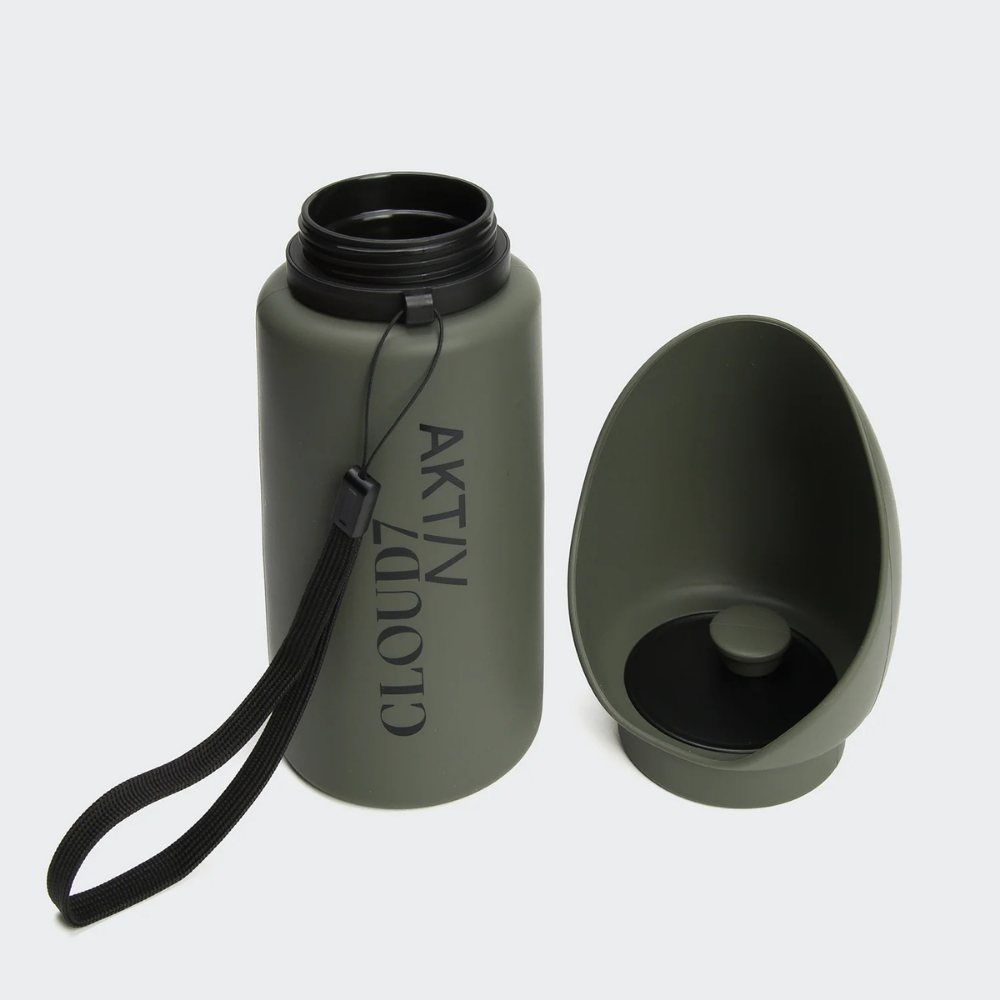 Cloud7 AKTIV Hundetrinkflasche Dark Olive Einzelteile