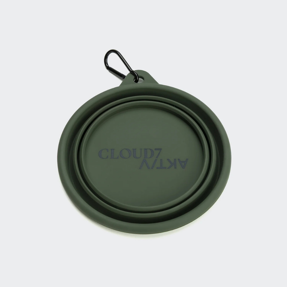 Cloud7 Aktiv Travel Bowl Dark Olive zusammengefaltet