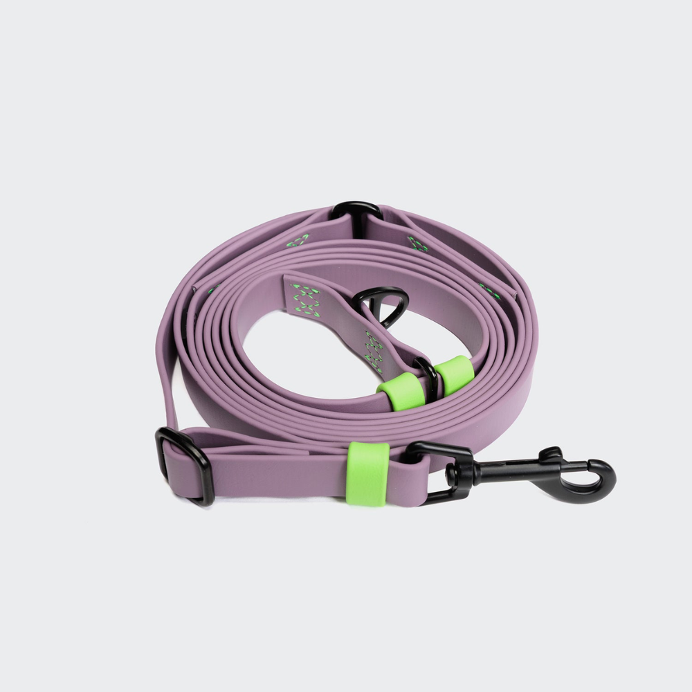 Cloud7 Handsfree Hundeleine BioThane Ipanema Lilac Neon Green