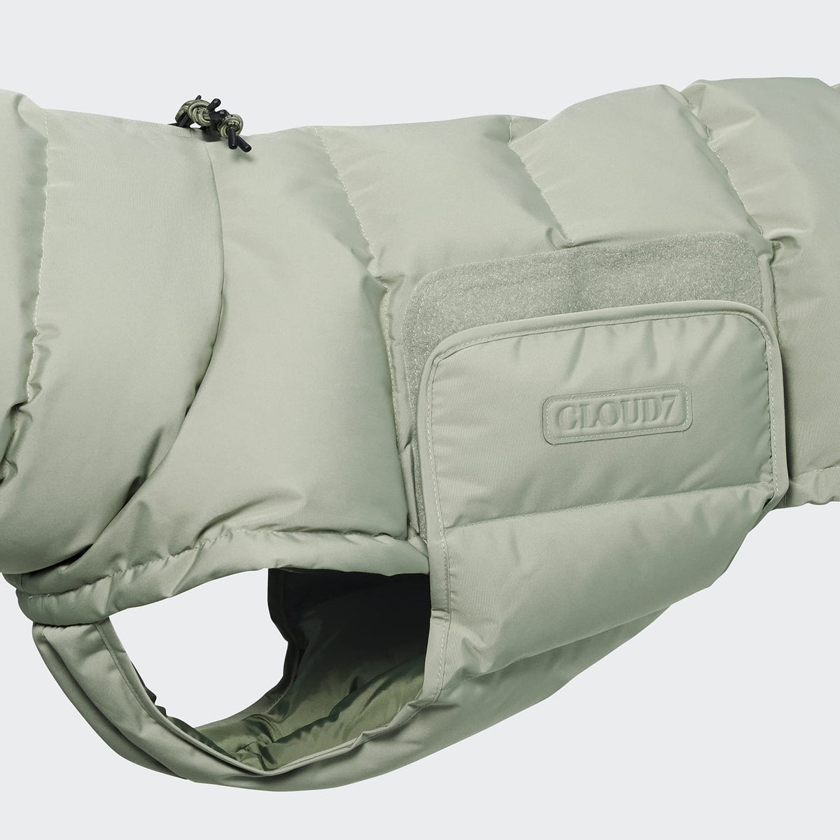 Cloud7 Hundemantel Winter ALASKA Dusty Mint Bauchschutz mit Klettverschluss