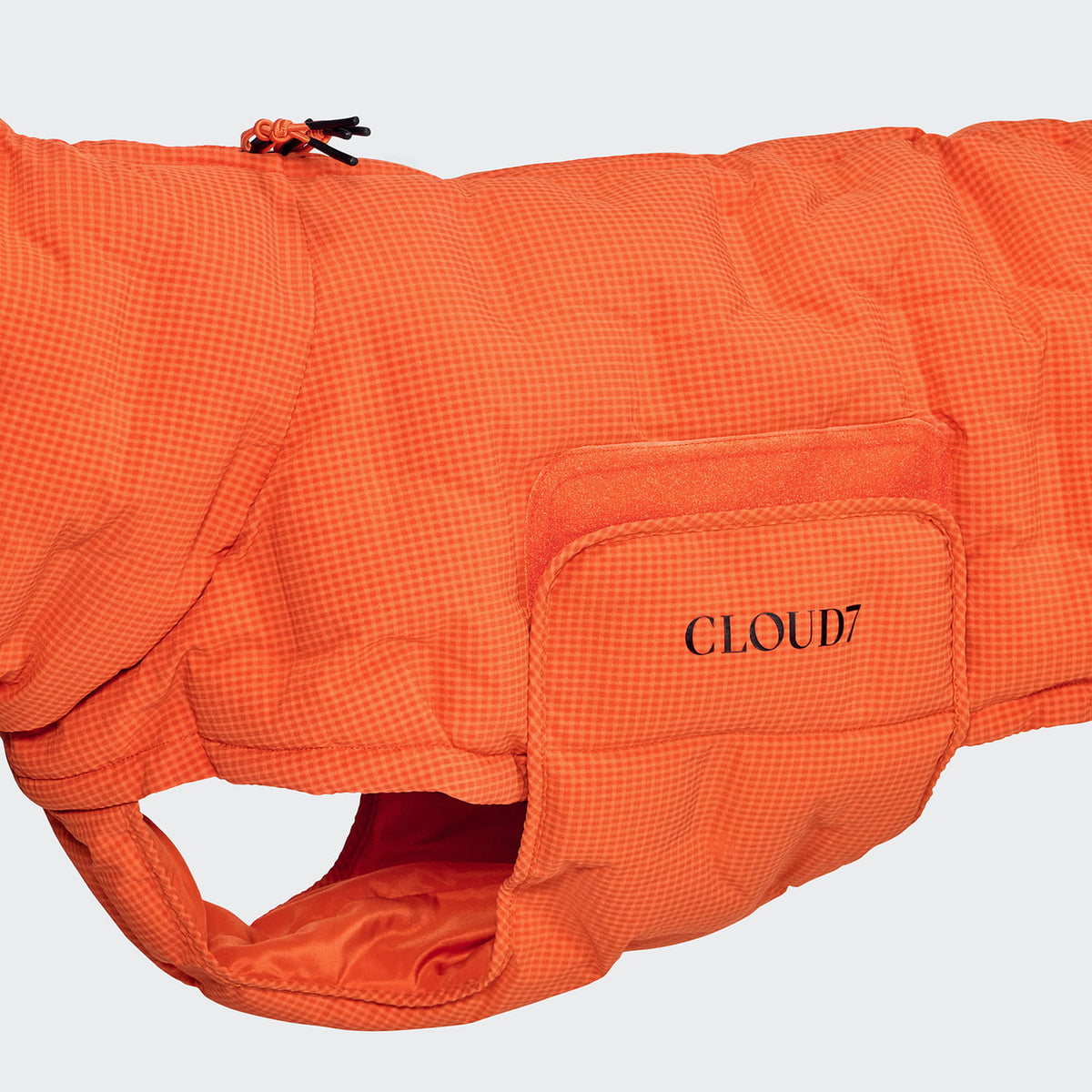 Cloud7 Hundemantel Winter ALASKA Seersucker Orange Bauchschutz mit Klettverschluss