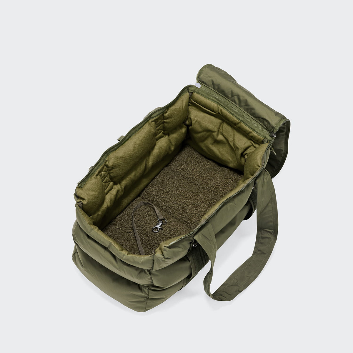 Cloud7 Hundetasche MONTREAL 2.0 Light Olive mit Kurzleine & Innenfutter