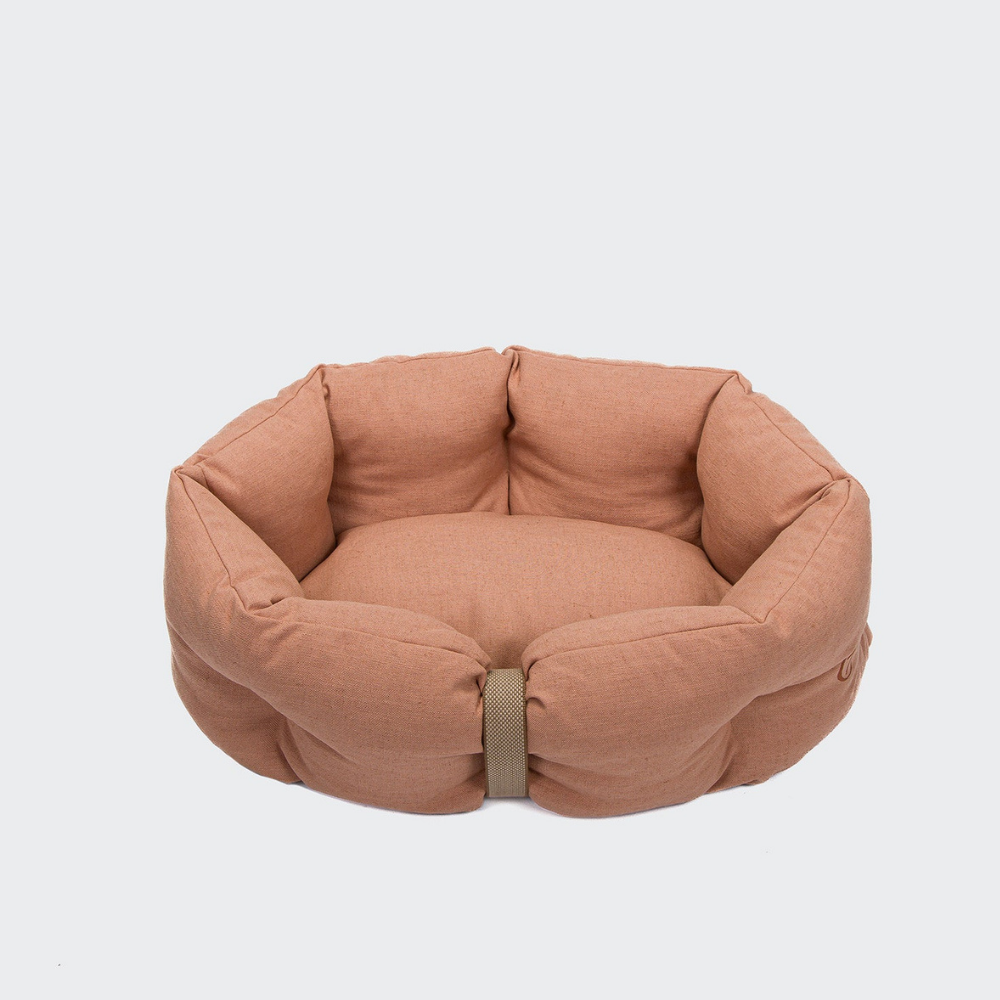 Cloud7 LTTL Hundebett Snoozy Linen-Mix Dusty Rose Größe M