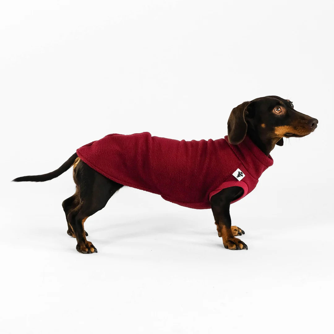 KARMA HUND Longshirt 2.0 für Dackel in Bordeaux